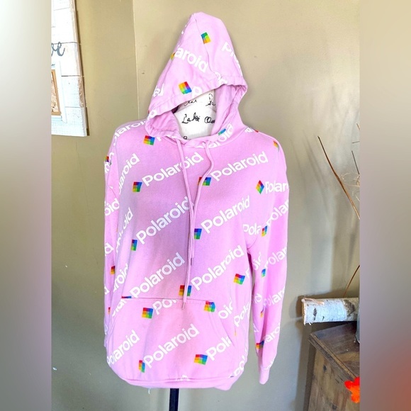 Polaroid hoodie womens M pink - Picture 2 of 8